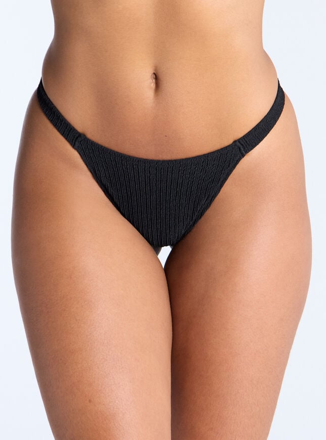 boux avenue Amalfi crinkle brazilian bikini bottoms - Black