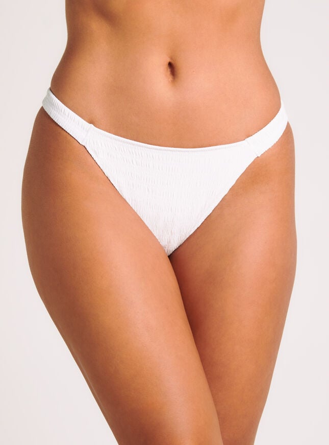 boux avenue Amalfi crinkle brazilian bikini bottoms - White
