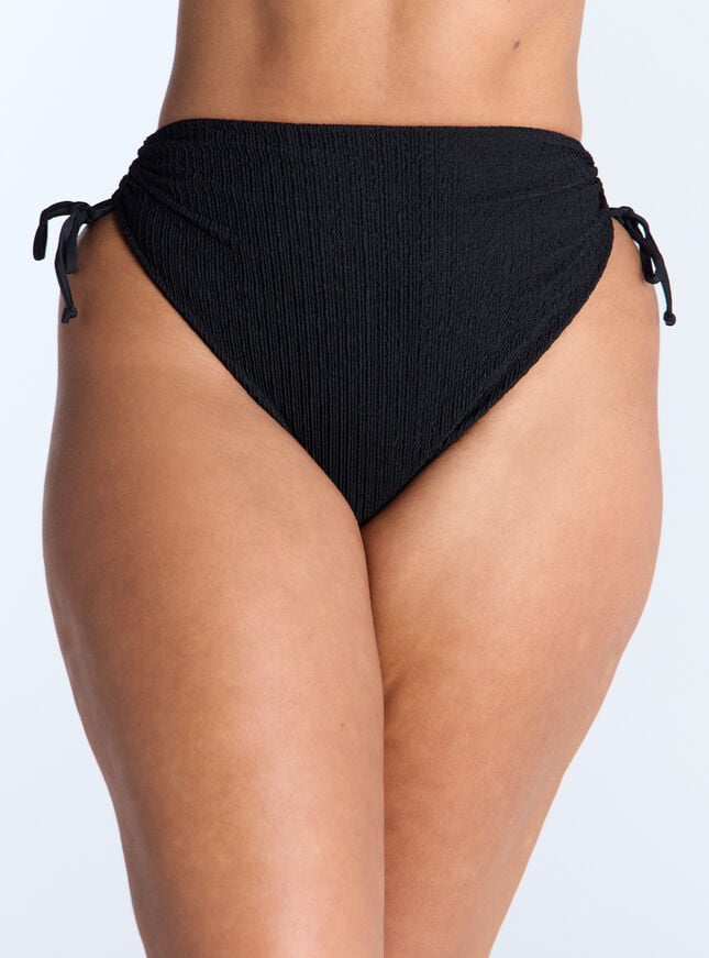 boux avenue Amalfi crinkle high-waisted bikini bottoms - Black