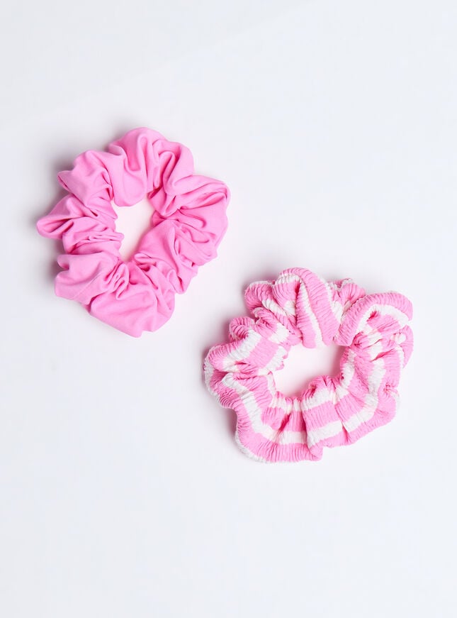 Boux Avenue 2 Pack Swim Scrunchies - Pink Mix