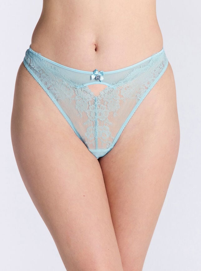 boux avenue Afina lace thong - Light Blue