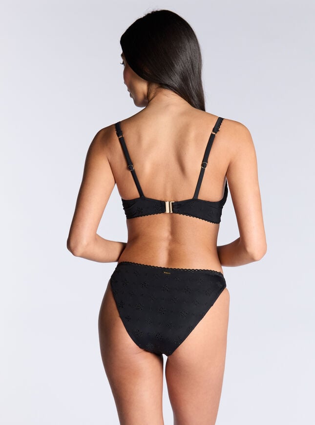 Boux Avenue Alba Broderie Bikini Bottoms - Black