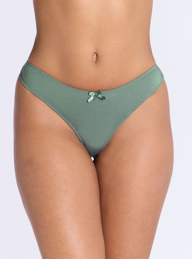 boux avenue Alice super soft thong - Forest Green