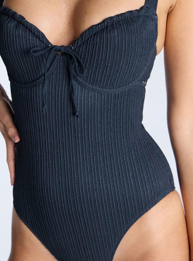 Boux Avenue Amalfi Crinkle Swimsuit - Navy