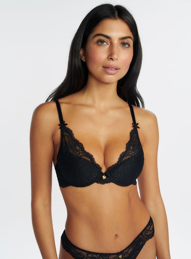 Boux Avenue Amber Plunge Bra - Black