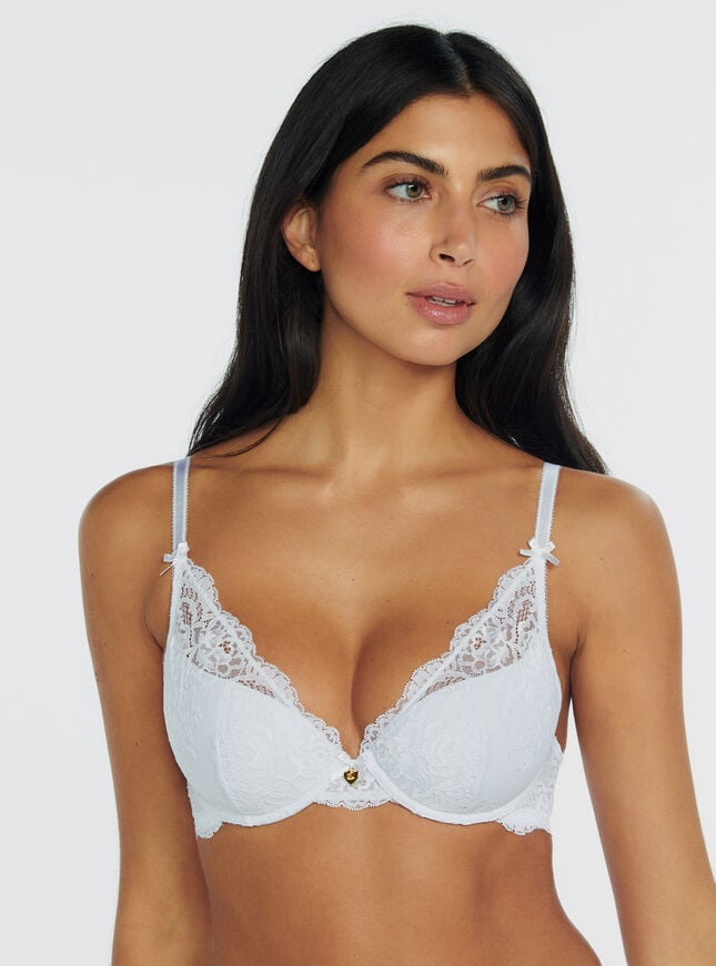 boux avenue Amber plunge bra - White