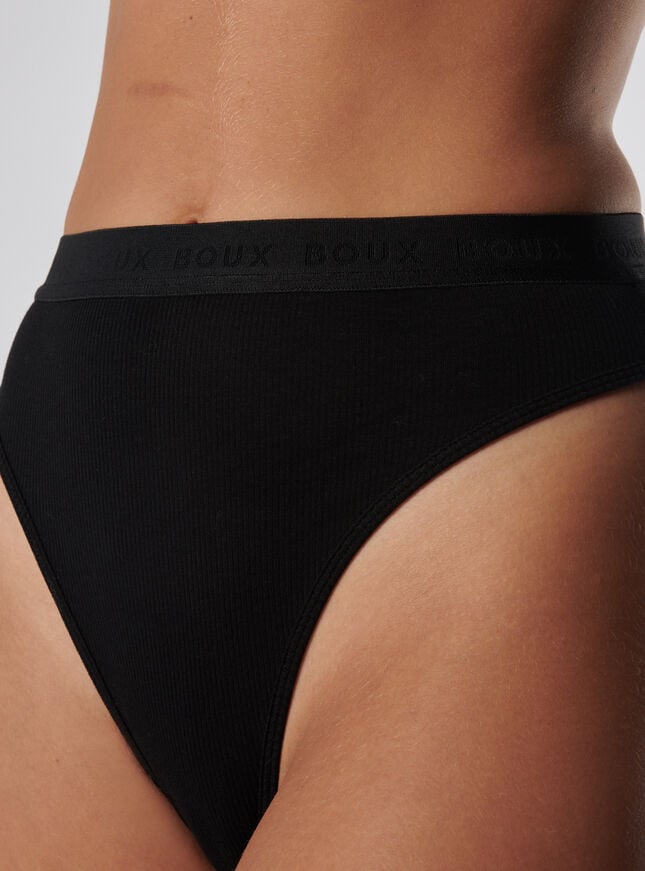 Boux Avenue Amiee High Waist Thong - Black