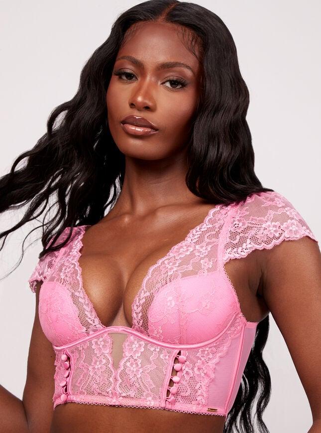 boux avenue Ammielia longline bra - Bubblegum Pink