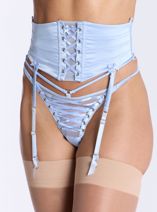 boux avenue Antoinette satin waspie - Baby Blue