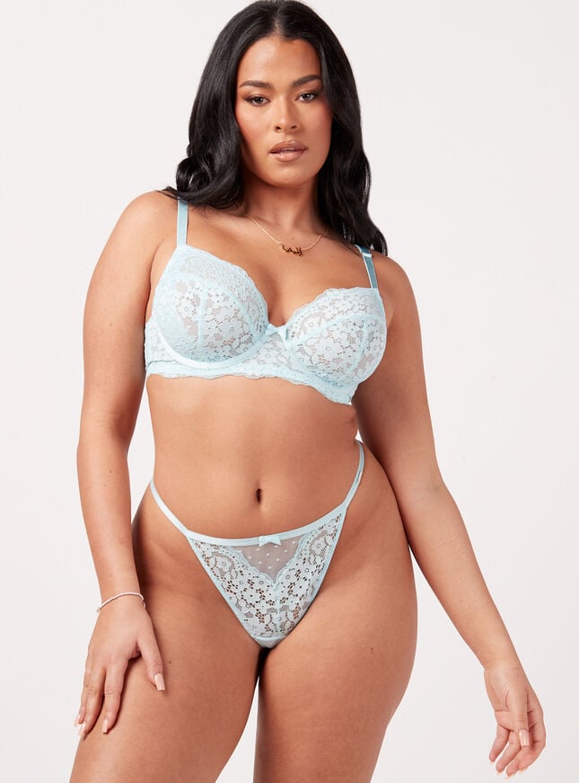 Boux Avenue Bijou Balconette Bra - Sky Blue