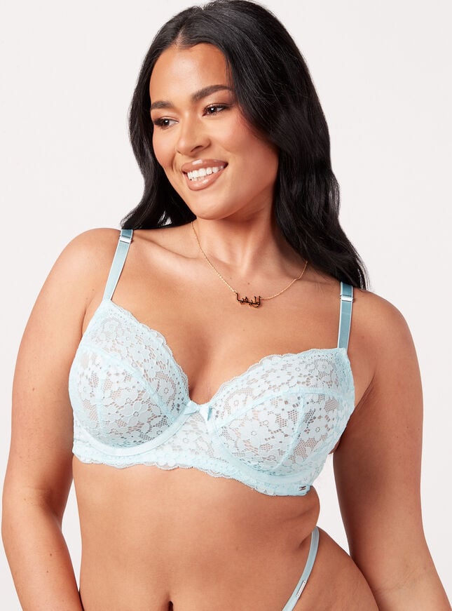 boux avenue Bijou balconette bra - Sky Blue