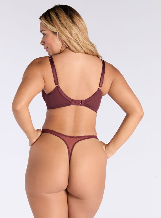 Boux Avenue Billie Balconette Bra - Maroon