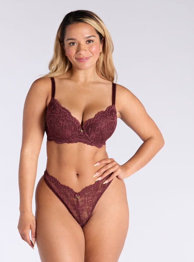 Boux Avenue Billie Thong - Maroon