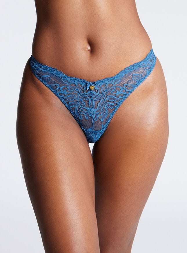 boux avenue Billie thong - Petrol Blue