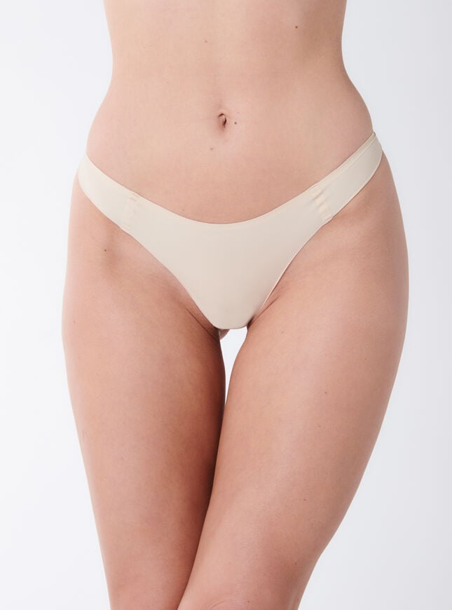 boux avenue Bonded microfibre thong - Nude