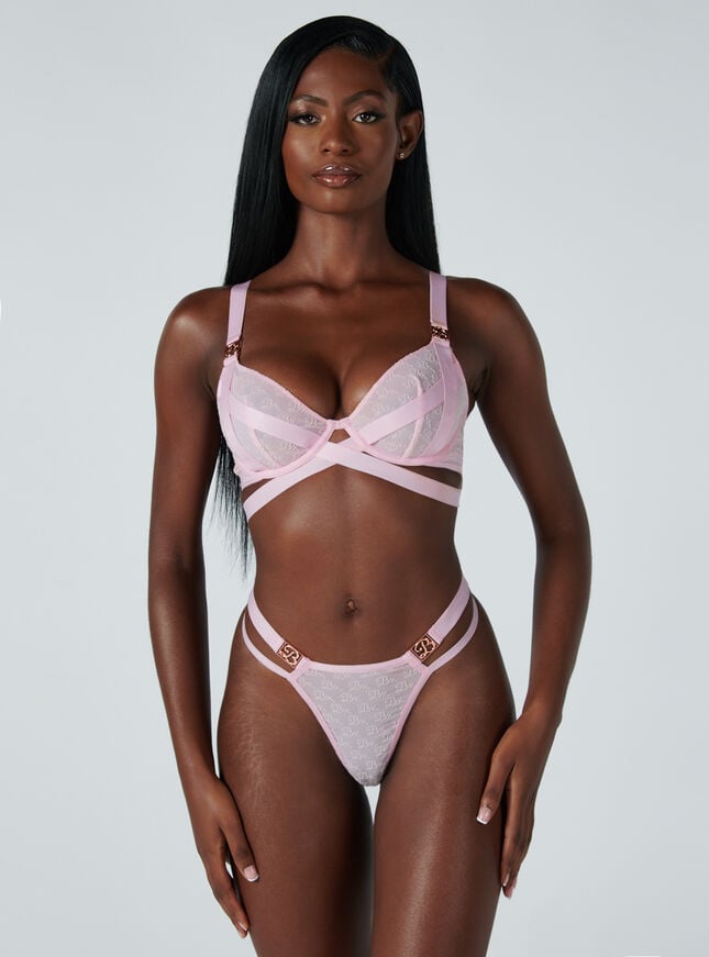 Boux Avenue Bouxtique Brooke Plunge Bra - Pink