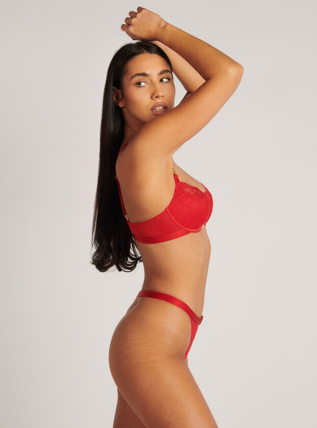 Boux Avenue Bouxtique Georgia Balconette Bra - Red