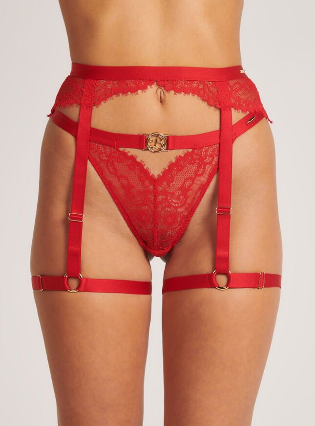 boux avenue Bouxtique Georgia leg harness - Red