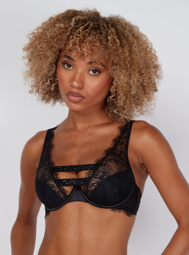 Boux Avenue Bouxtique Jessica Plunge Bra - Black