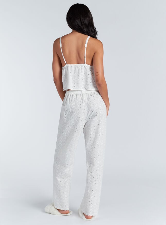 Boux Avenue Broderie Cotton Pyjama Set - White