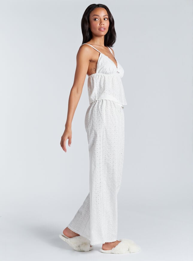 Boux Avenue Broderie Cotton Pyjama Set - White