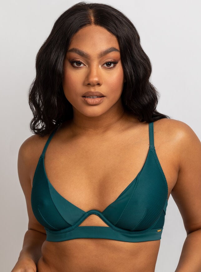 boux avenue Cali mono wire bikini top - Teal