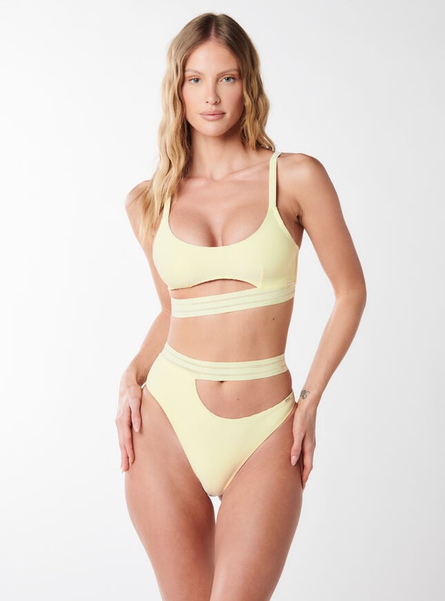 boux avenue Cancun high waist bikini briefs - Lemon