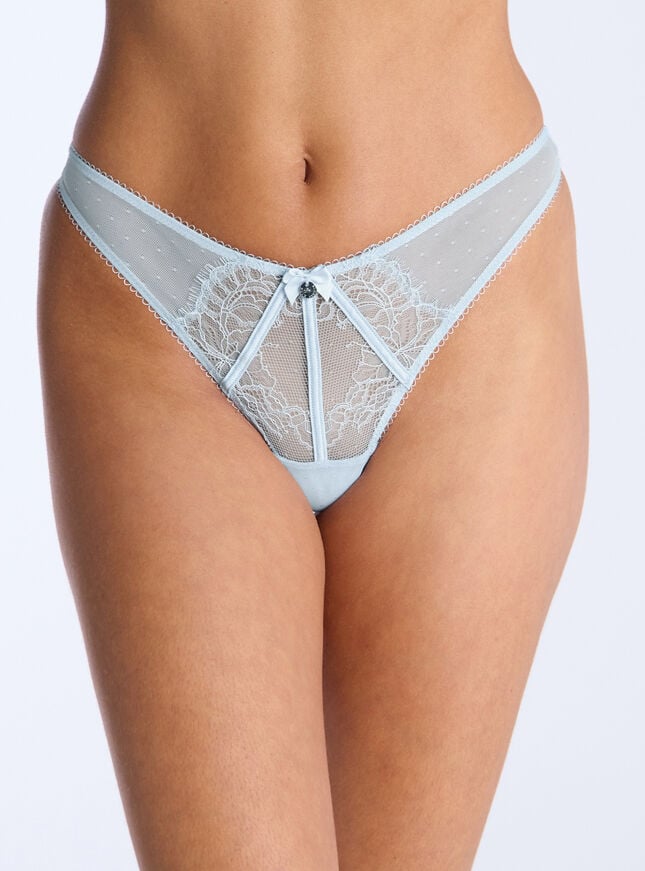 boux avenue Catalina lace thong - Light Blue