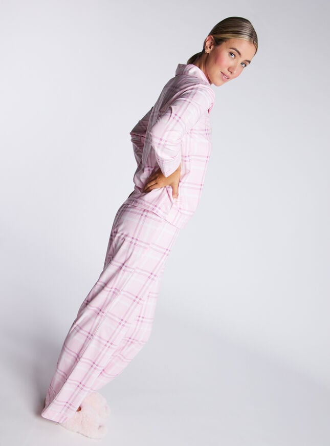Boux Avenue Check Fleece Pyjamas In A Bag - Pink Mix