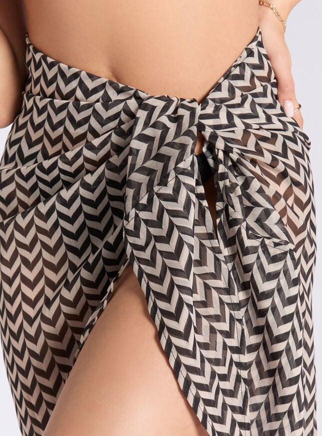 Boux Avenue Chevron Maxi Sarong - Black Mix