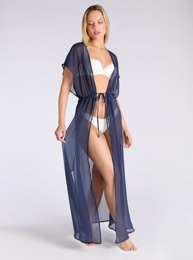 boux avenue Chiffon maxi kaftan dress - Navy