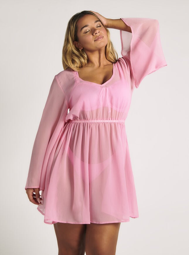 Boux Avenue Chiffon Mini Kaftan Dress - Pink