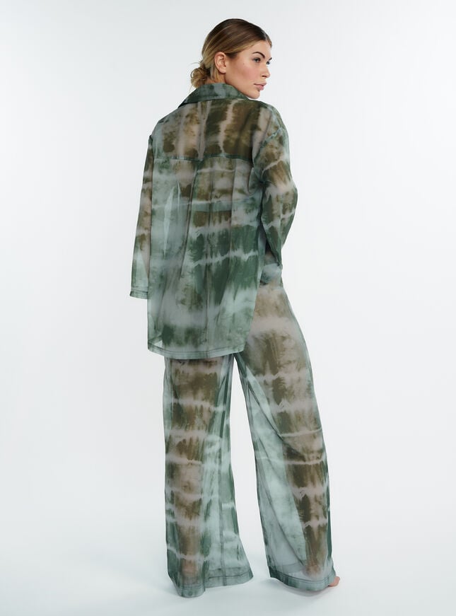 Boux Avenue Chiffon Wide-leg Trousers - Green Mix