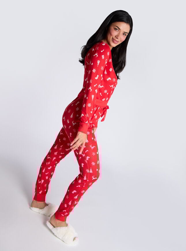 Boux Avenue Christmas Soft Touch Pyjama Set - Red