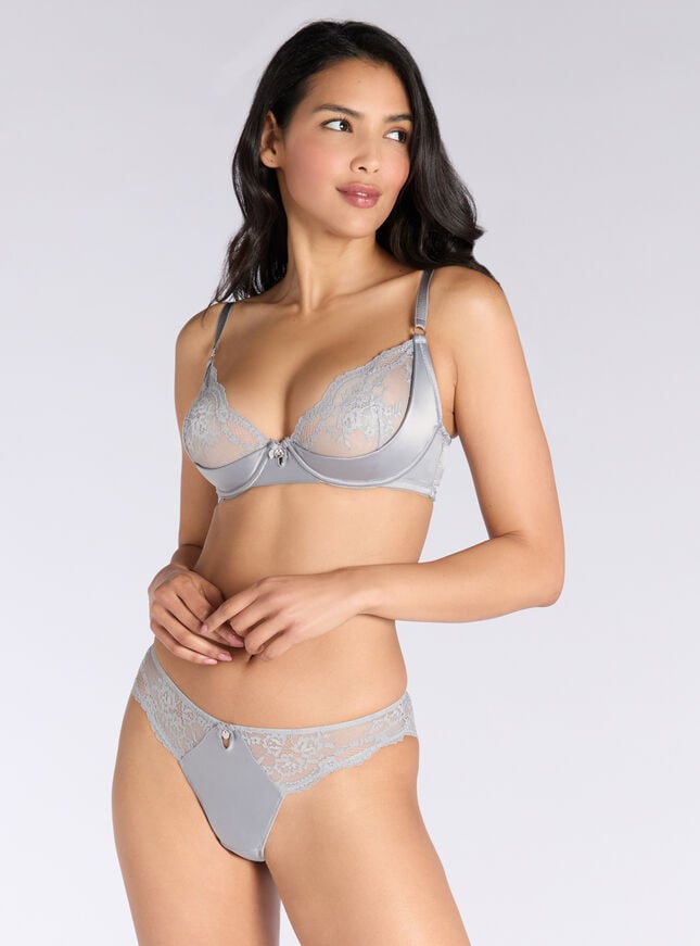Boux Avenue Claudia Satin Briefs - Dove