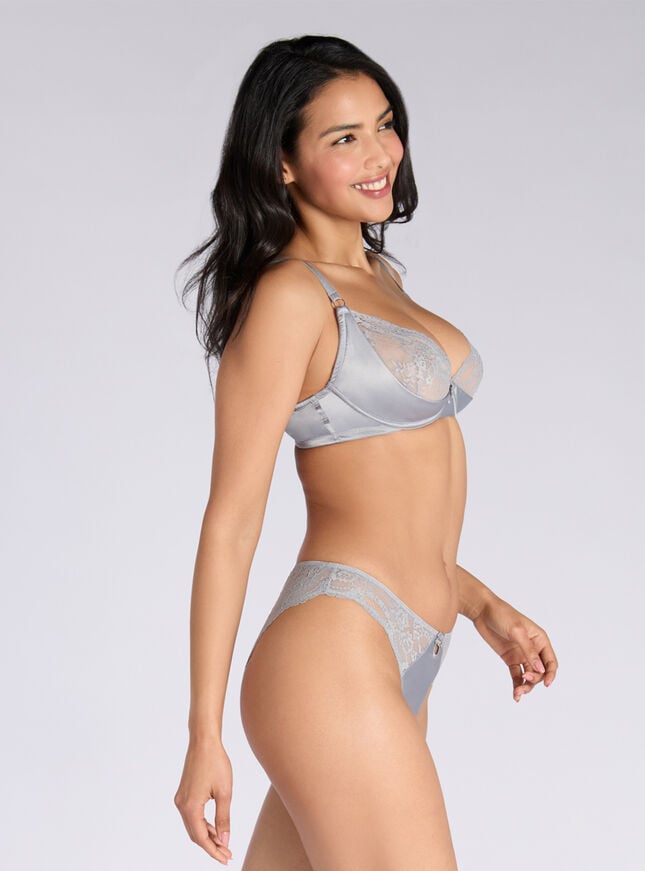Boux Avenue Claudia Satin Briefs - Dove