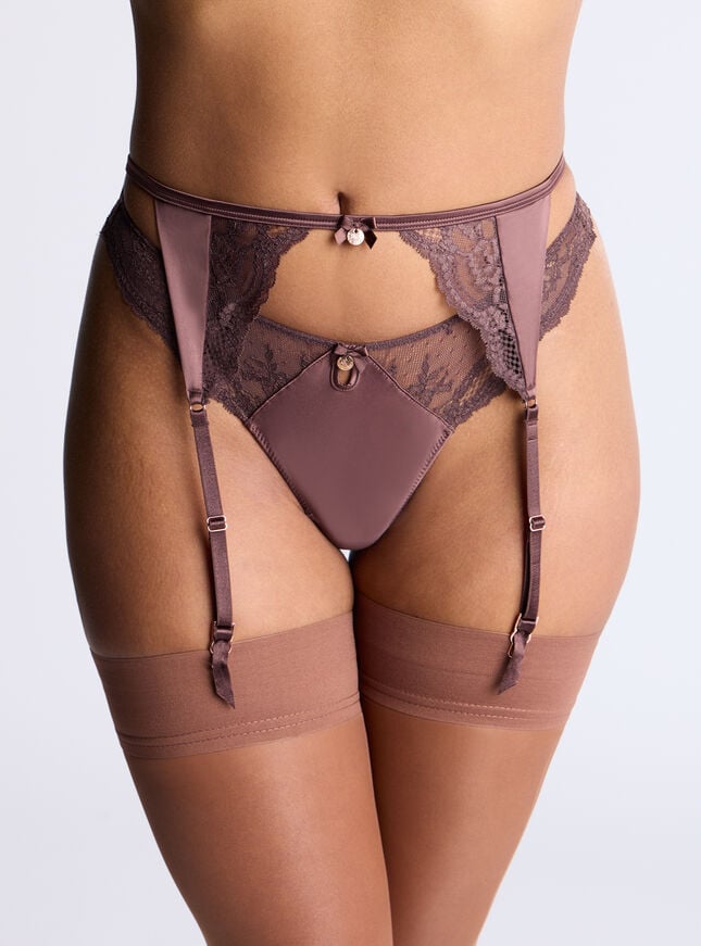 boux avenue Claudia suspender belt - Brown Mix