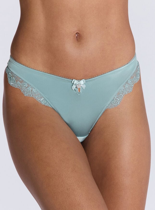 boux avenue Clover satin briefs - Duck Egg