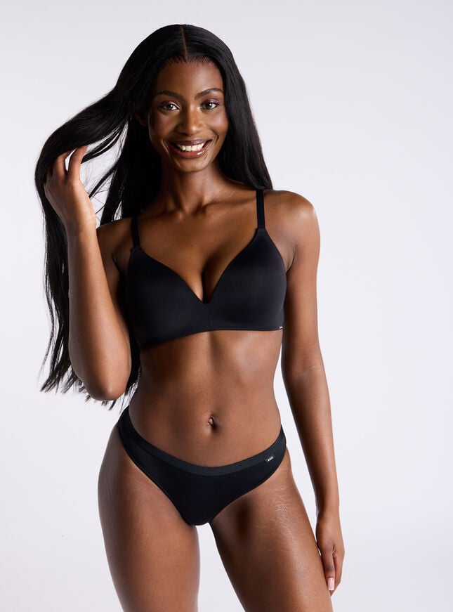 Boux Avenue Comfort Microfibre Plunge Bra - 00 Dark