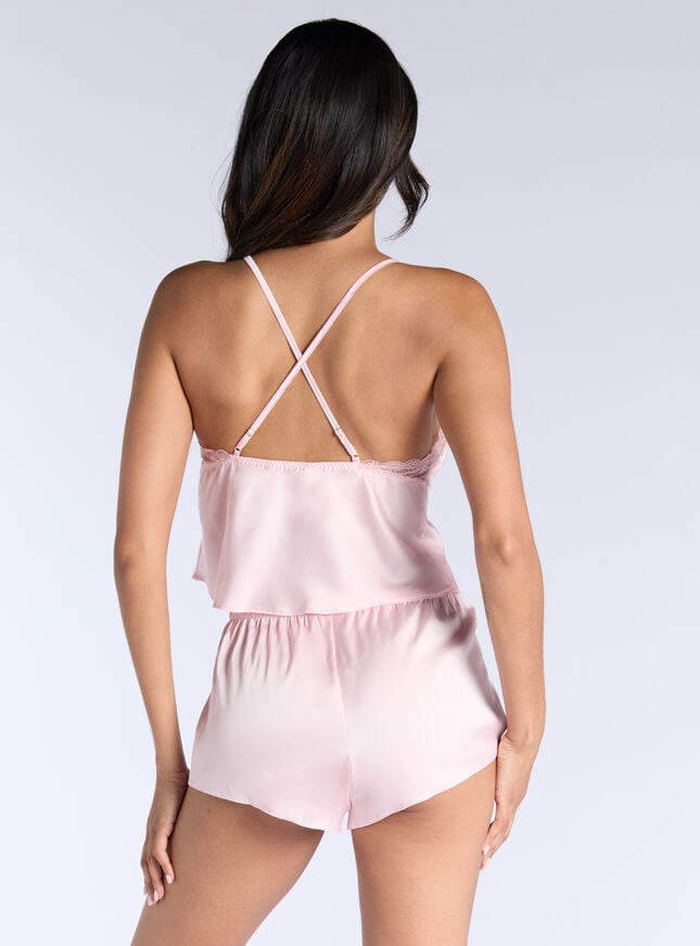 Boux Avenue Cosette Satin Short Pyjama Set - Pink