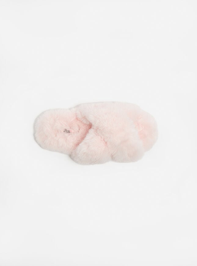 Boux Avenue Cross Band Slider Slippers - Powder Pink