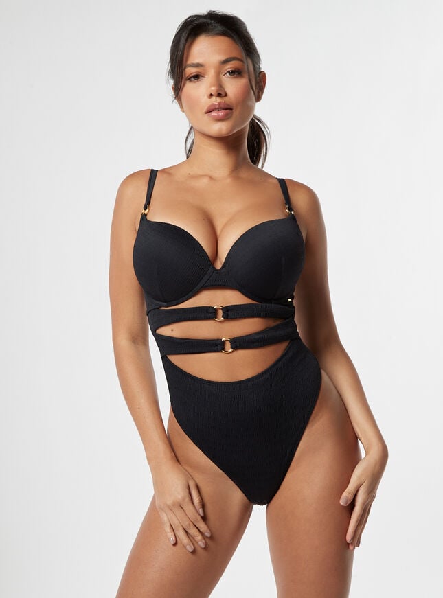 boux avenue Cyprus super push up swimsuit - Black