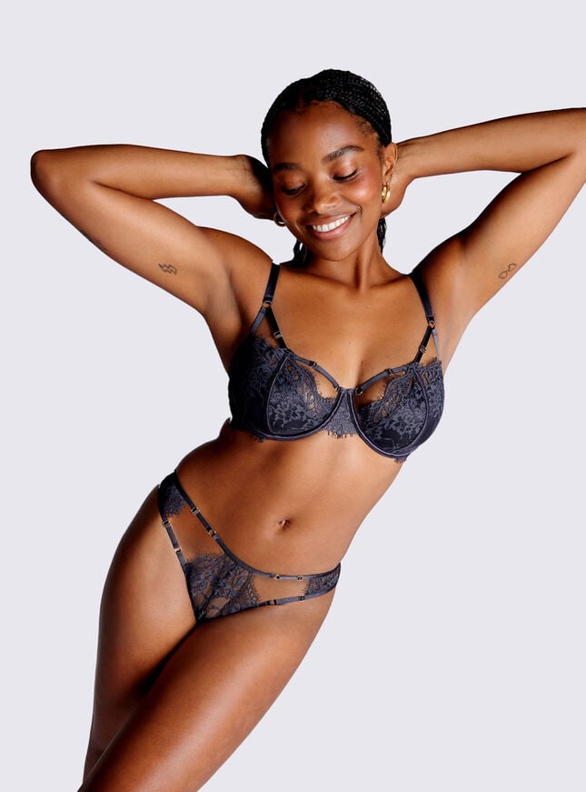 Boux Avenue Elina Crotchless & Bumless Briefs - Grey