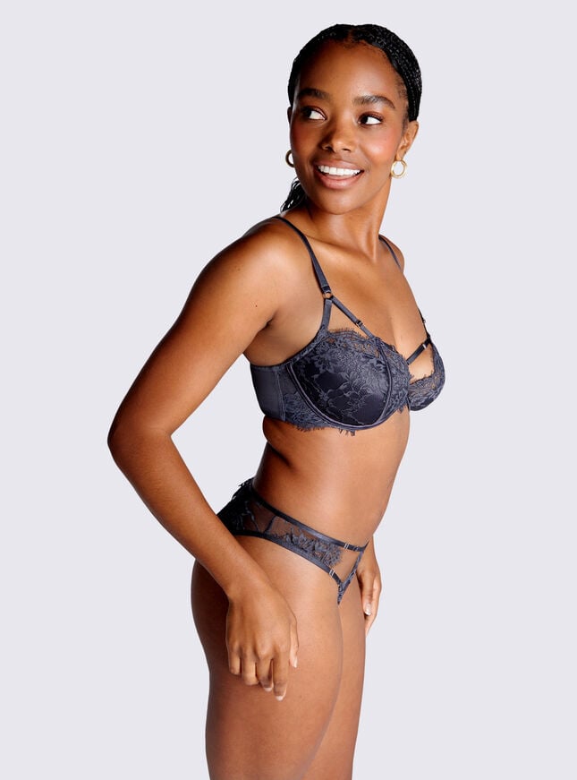Boux Avenue Elina Crotchless & Bumless Briefs - Grey