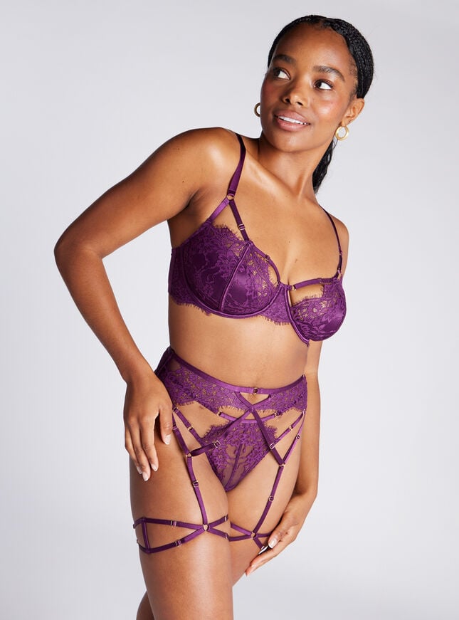 Boux Avenue Elina Leg Harness - Berry