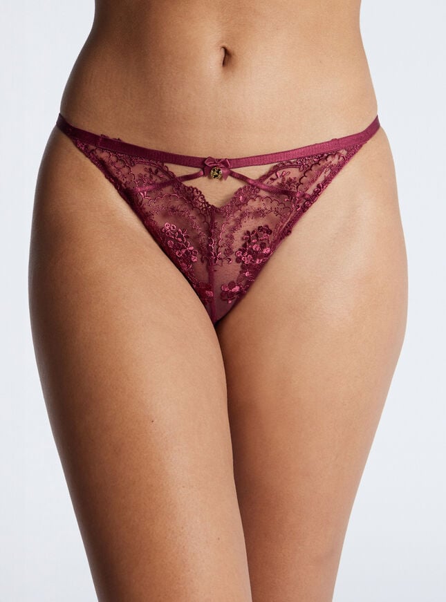 boux avenue Eliza tanga briefs - Wine