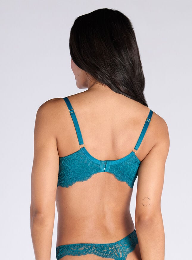 Boux Avenue Emma Lace Balconette Bra - Teal