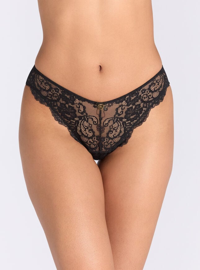 boux avenue Emma lace brazilian knickers - Black