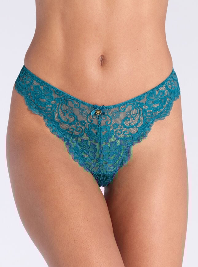 boux avenue Emma lace thong - Teal