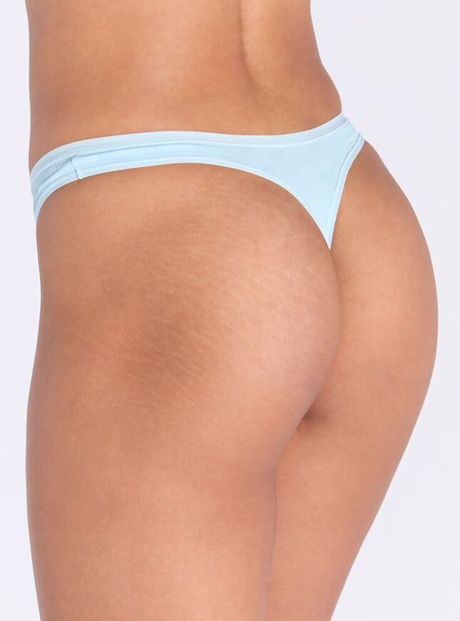 Boux Avenue Erica Floral Thong - Powder Blue